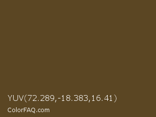 YUV 72.289,-18.383,16.41 Color Image