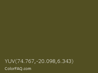 YUV 74.767,-20.098,6.343 Color Image