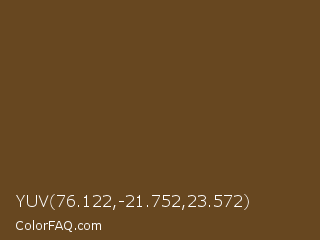 YUV 76.122,-21.752,23.572 Color Image