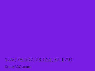 YUV 78.607,73.651,37.179 Color Image