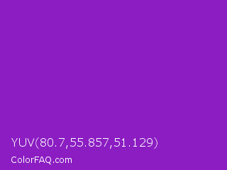 YUV 80.7,55.857,51.129 Color Image