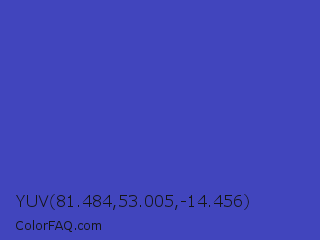 YUV 81.484,53.005,-14.456 Color Image