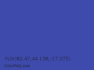 YUV 82.47,44.138,-17.075 Color Image