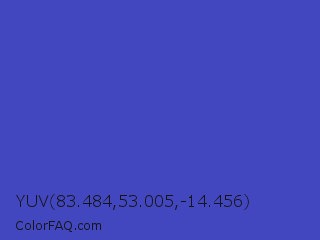 YUV 83.484,53.005,-14.456 Color Image