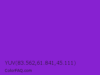 YUV 83.562,61.841,45.111 Color Image