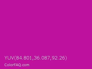 YUV 84.801,36.087,92.26 Color Image