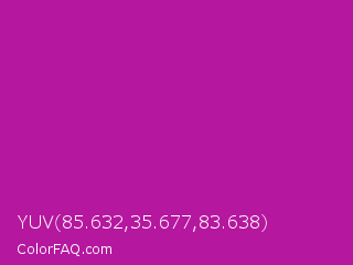 YUV 85.632,35.677,83.638 Color Image