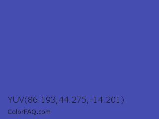 YUV 86.193,44.275,-14.201 Color Image