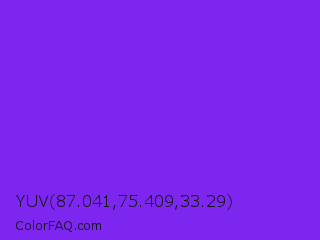 YUV 87.041,75.409,33.29 Color Image
