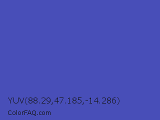 YUV 88.29,47.185,-14.286 Color Image