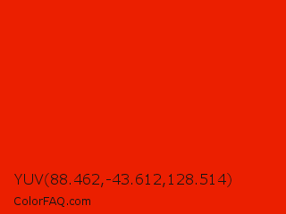 YUV 88.462,-43.612,128.514 Color Image