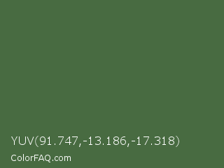 YUV 91.747,-13.186,-17.318 Color Image