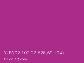 YUV 92.102,22.628,69.194 Color Image