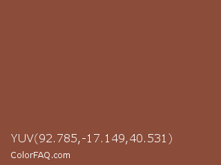 YUV 92.785,-17.149,40.531 Color Image