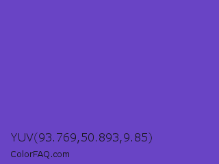 YUV 93.769,50.893,9.85 Color Image