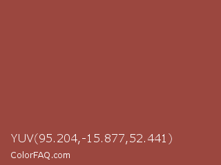 YUV 95.204,-15.877,52.441 Color Image