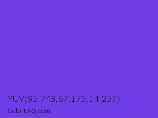 YUV 95.743,67.175,14.257 Color Image