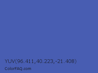 YUV 96.411,40.223,-21.408 Color Image