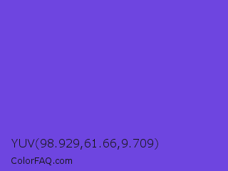 YUV 98.929,61.66,9.709 Color Image