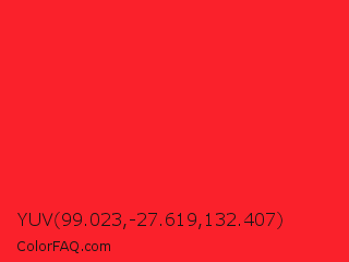 YUV 99.023,-27.619,132.407 Color Image