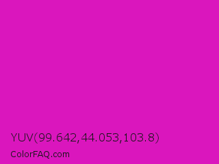 YUV 99.642,44.053,103.8 Color Image