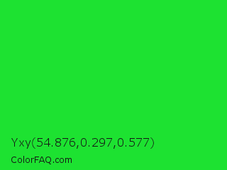 Yxy 54.876,0.297,0.577 Color Image