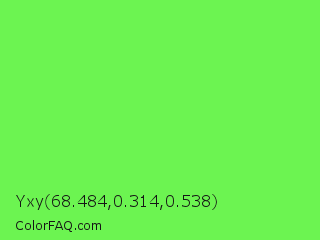 Yxy 68.484,0.314,0.538 Color Image