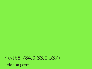 Yxy 68.784,0.33,0.537 Color Image