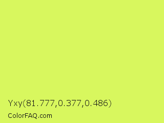 Yxy 81.777,0.377,0.486 Color Image