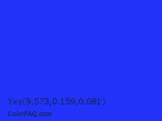 Yxy 9.573,0.159,0.081 Color Image