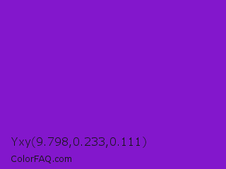 Yxy 9.798,0.233,0.111 Color Image